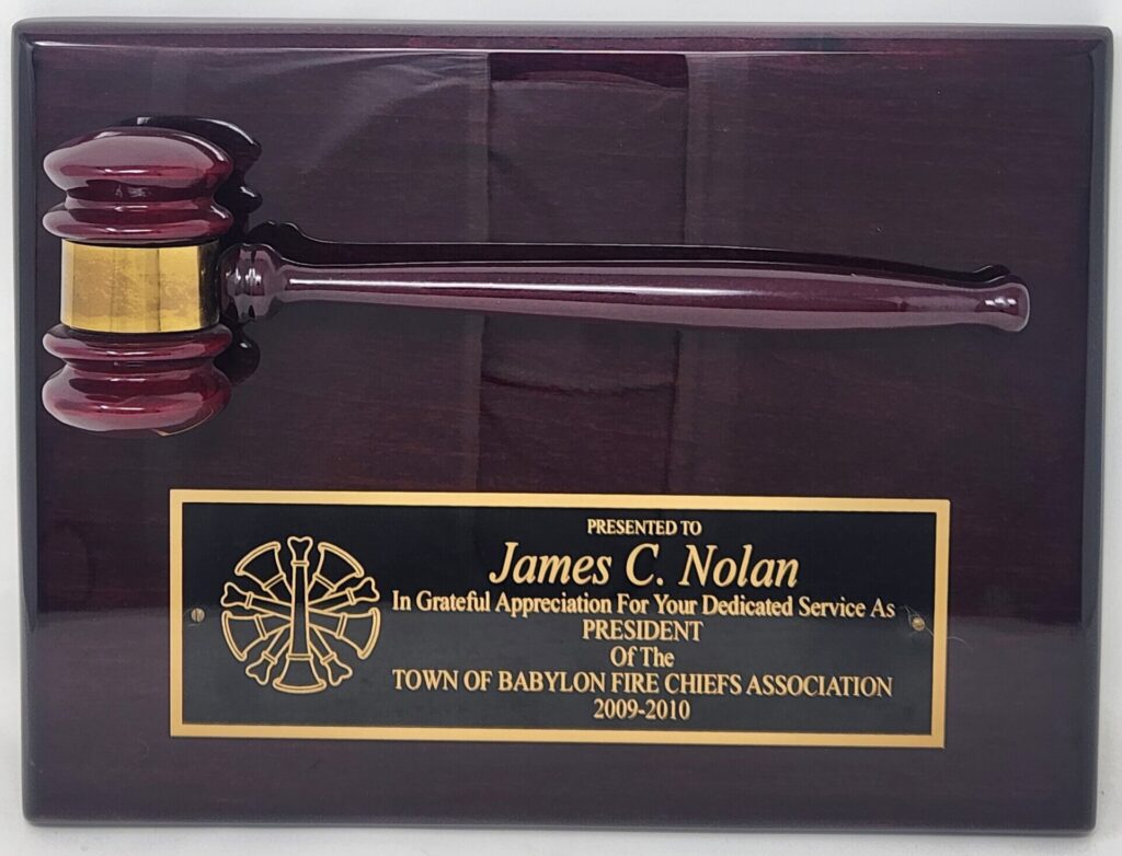Gavel Plaque.