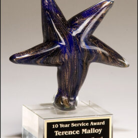 Blue Star with Gold.