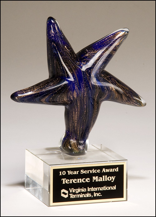 Blue Star with Gold.