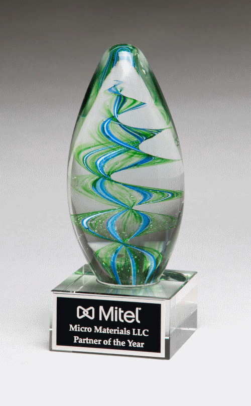 Egg Shaped with Helix Design.
