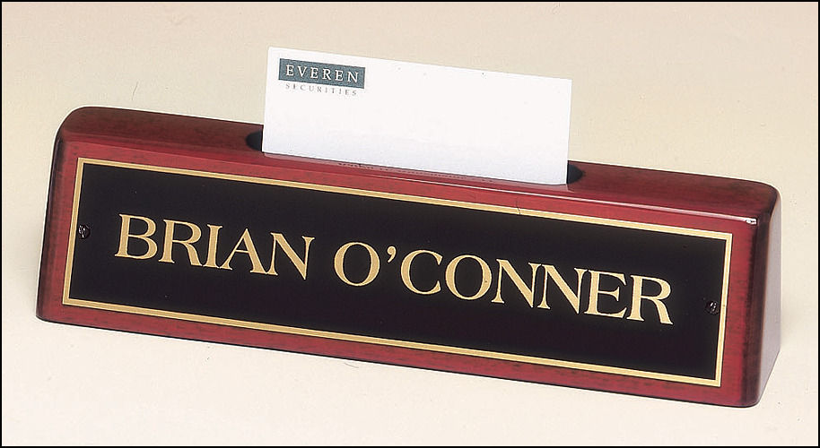 Nameplate with Business Cardholder.