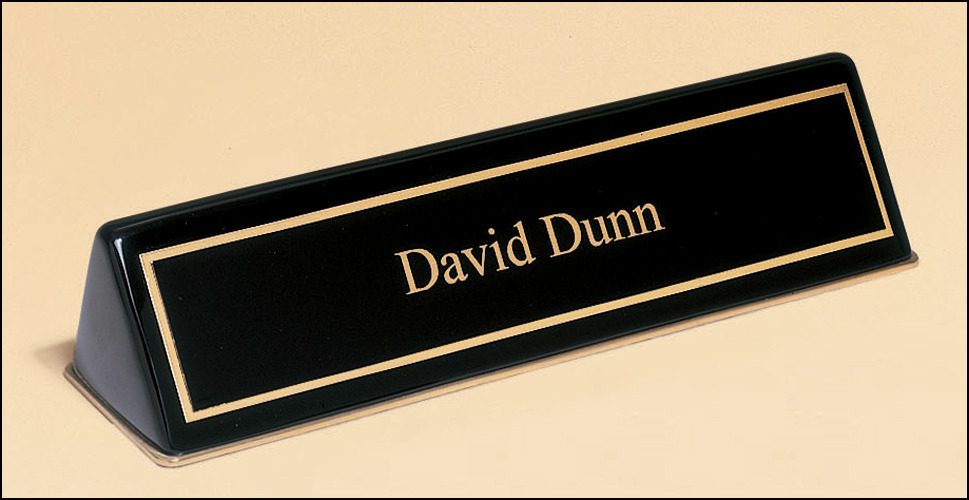 Black Piano Finish Nameplate.