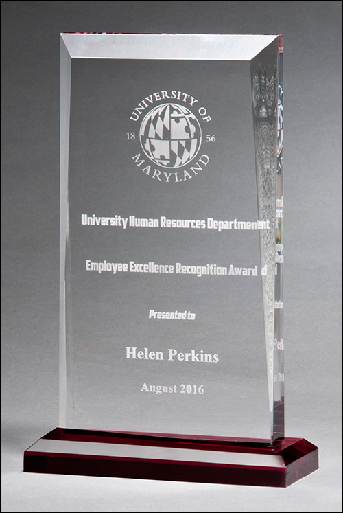 Acrylic Award with Red Base.
