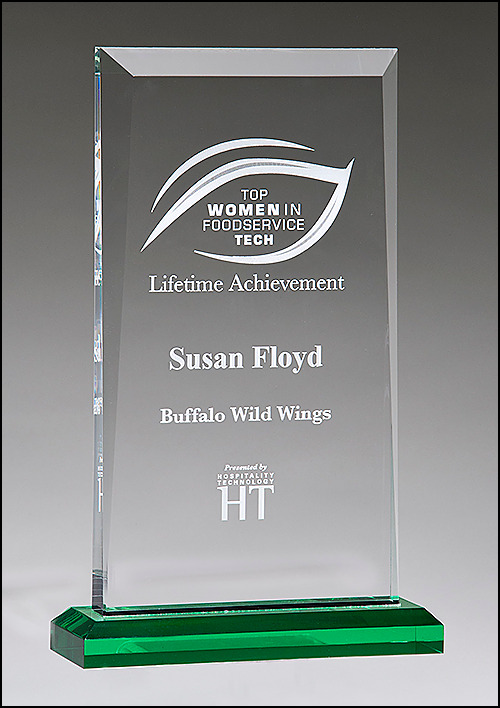Acrylic Award with Dark Green Base.