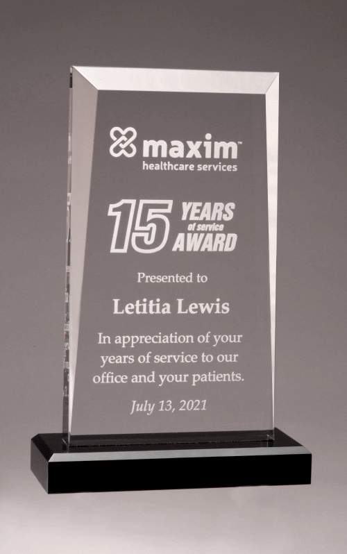 Acrylic Award with Black Base