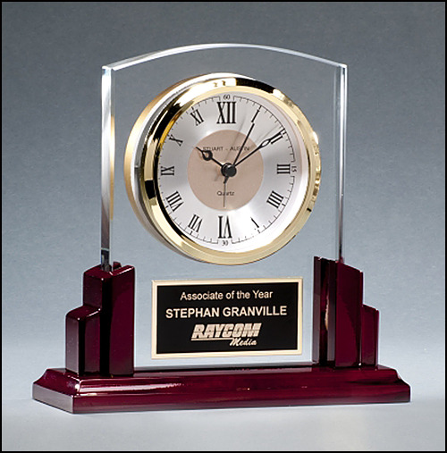 Glass Award Clock.