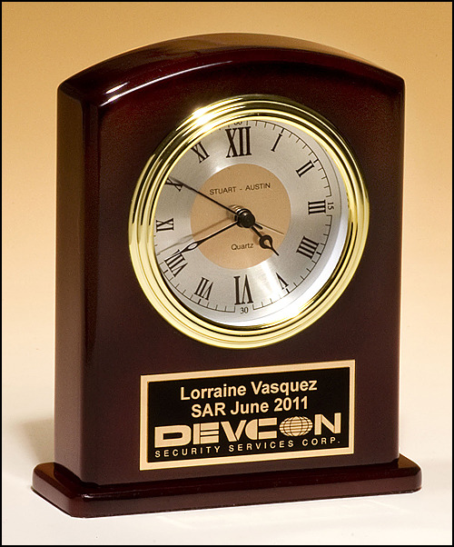 Rosewood Finish Clock.