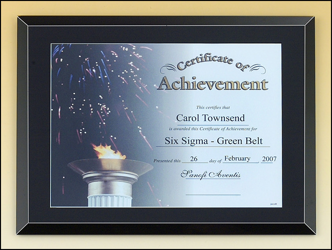 Certificate Plaque with Easy Open and Close.