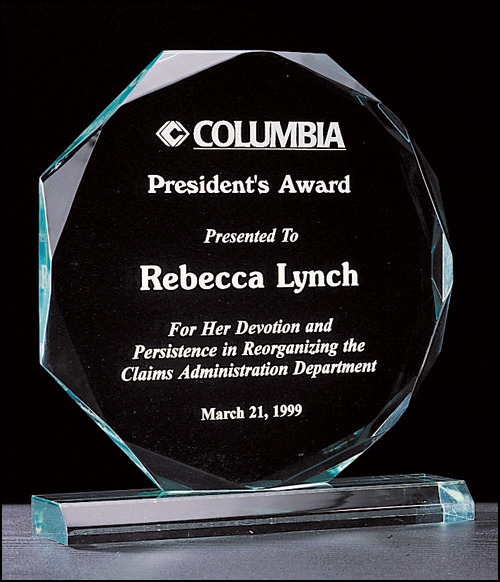 Acrylic Award on Acrylic Base.