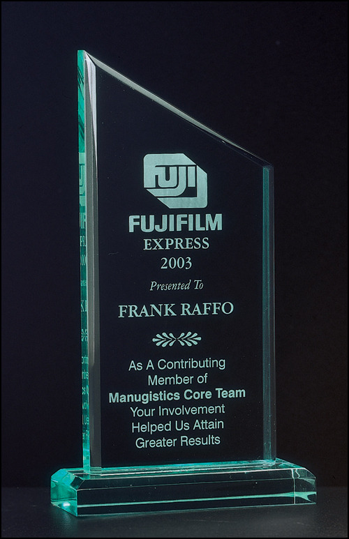 Acrylic Award on Acrylic Base.
