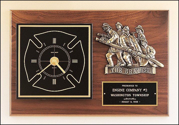 Firematic Award with Casting and Clock.