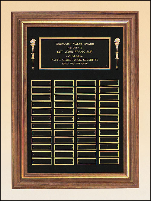 Walnut Frame on a Black Velour Background.