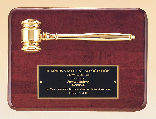 Gold Electroplated Metal Gavel.