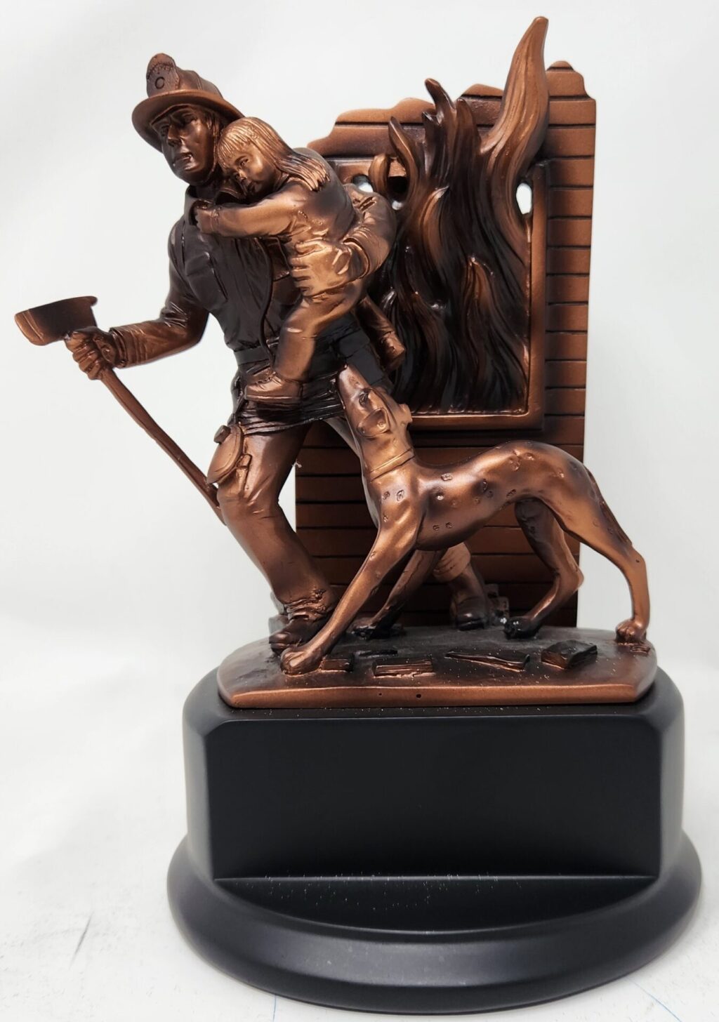 - Fireman with Dog and Child.