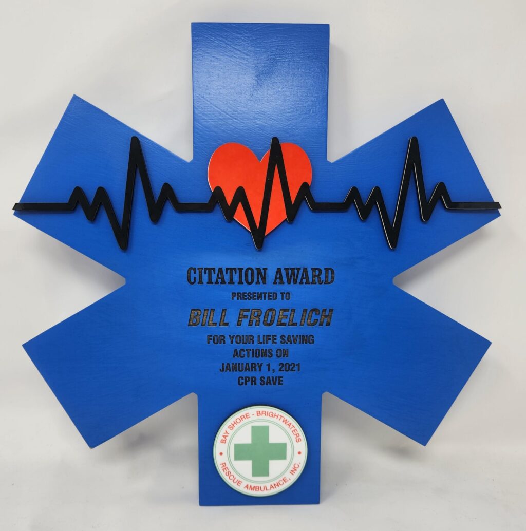 L - Star of Life with 2 Sublimated Logos.