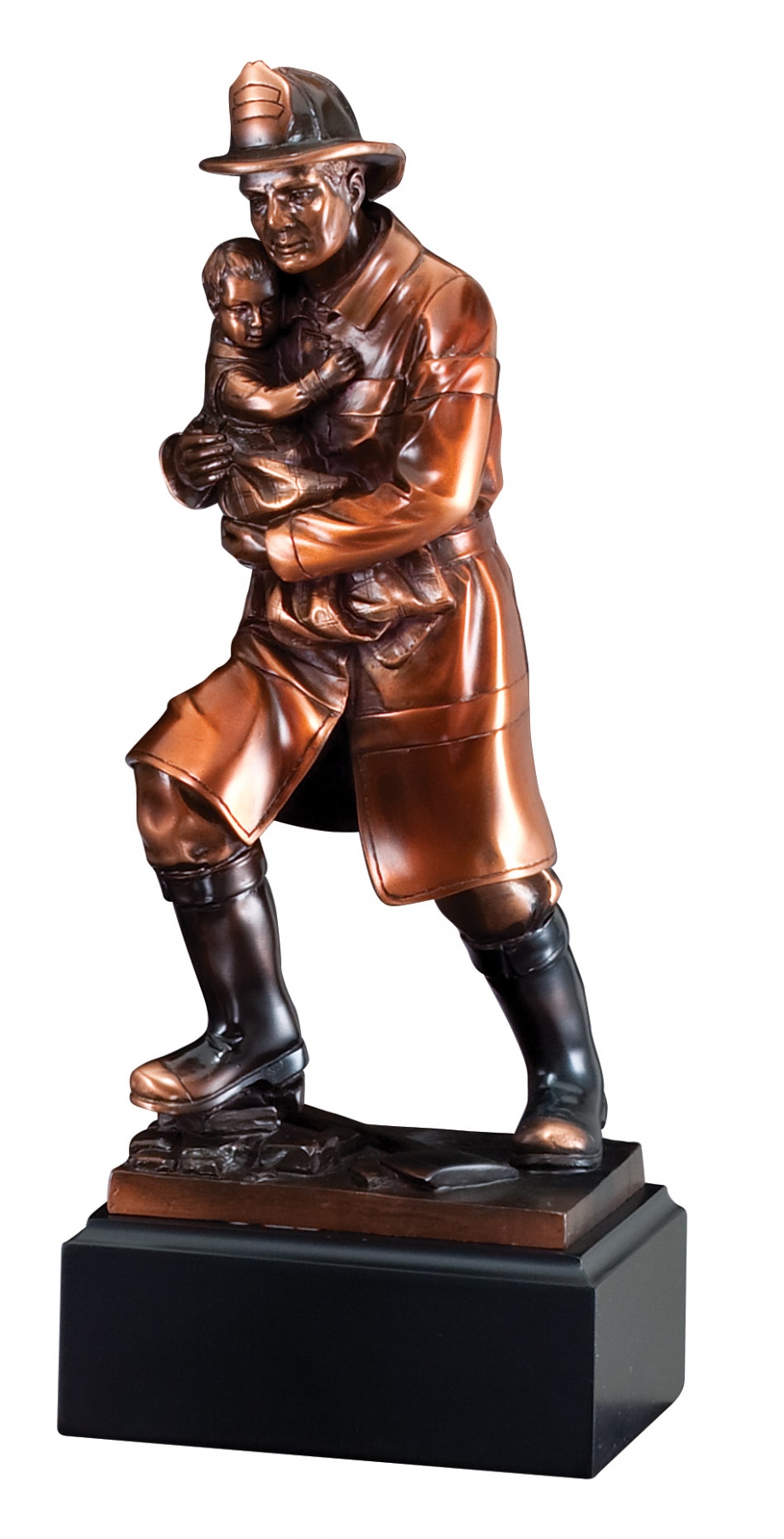 Fireman with Child.