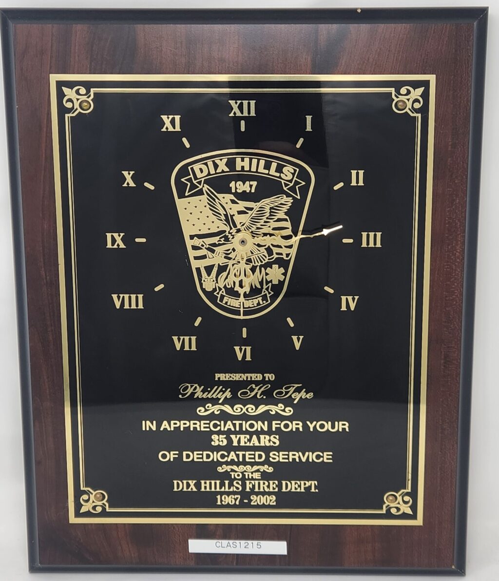 Lasered Clock with Custom Logo.