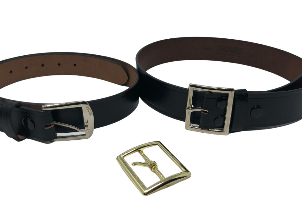 42 - 1 3/4" Black with Removable Silver Buckle.