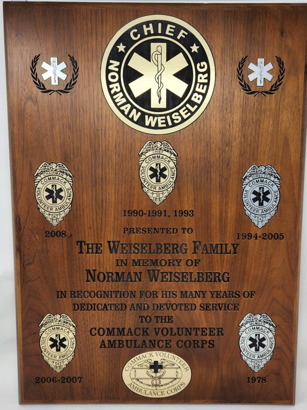 Chiefs Plaque.
