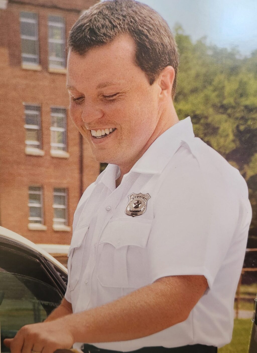Short Sleeve White Uniform Shirt.