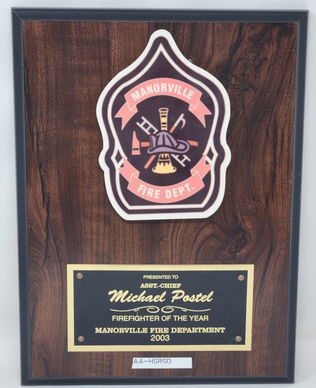 SRSD - Raised Replica of a Helmet Shield.