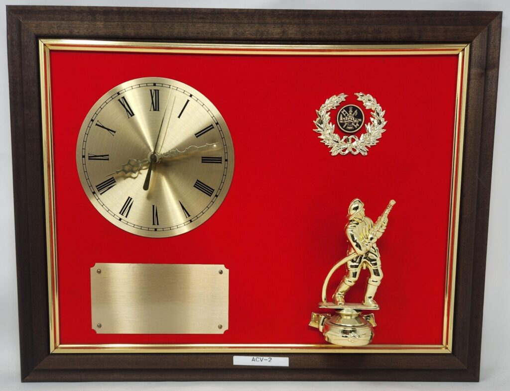 - Red Velvet Framed Clock.