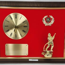 - Red Velvet Framed Clock.