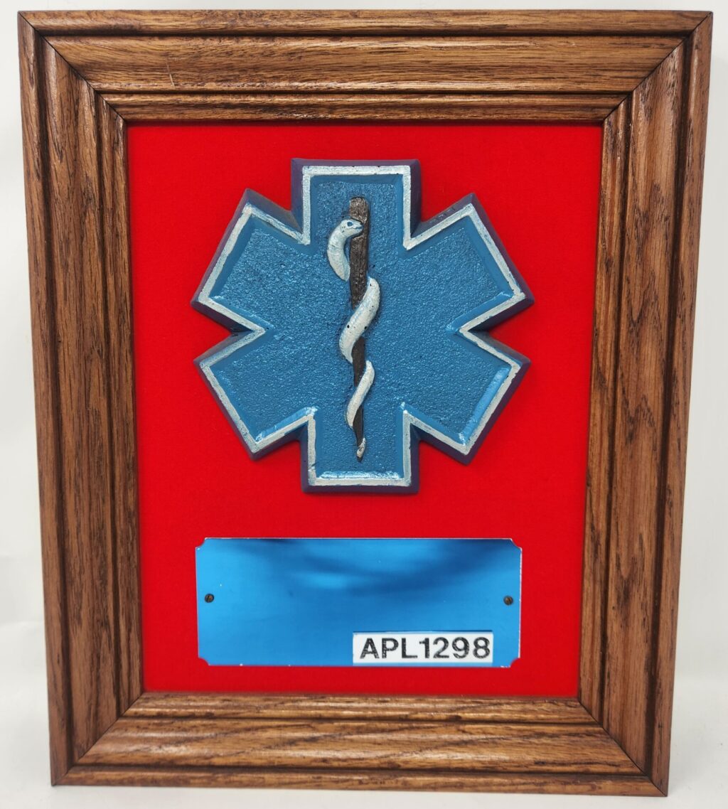 Star of Life on Red Velvet.