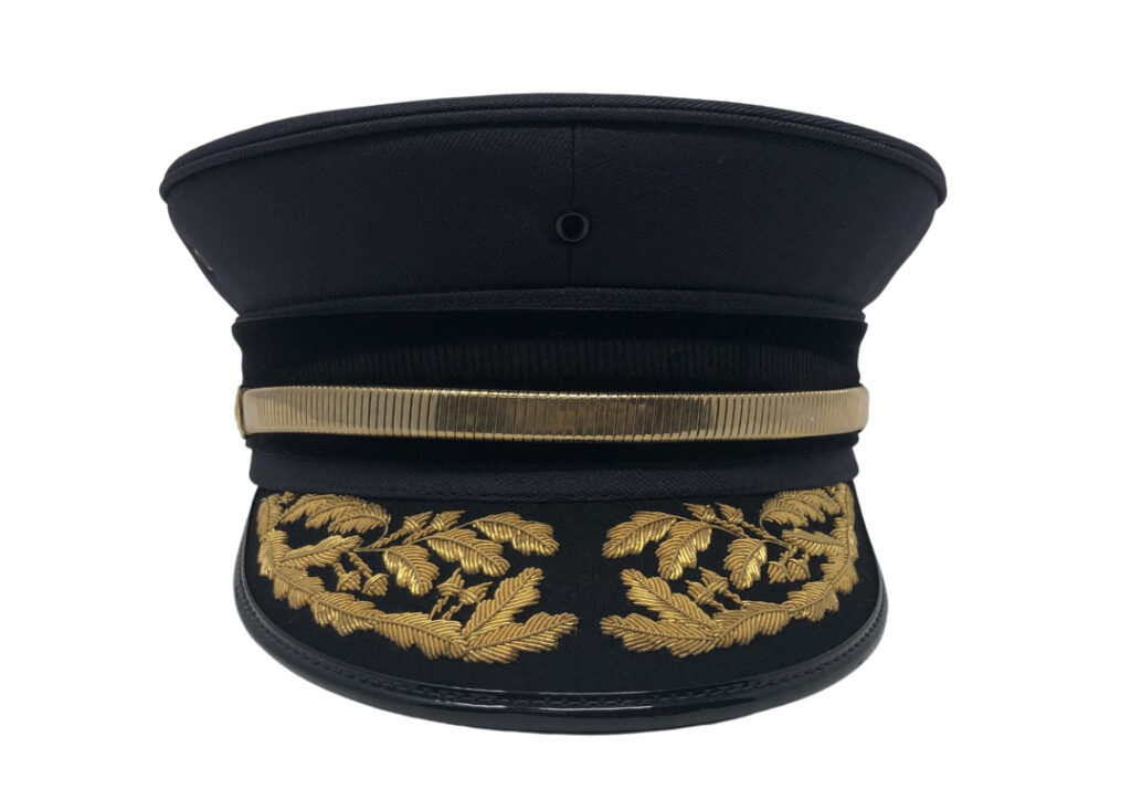 03-NVGSG - Navy Blue Bell Cap with Scramble Eggs.