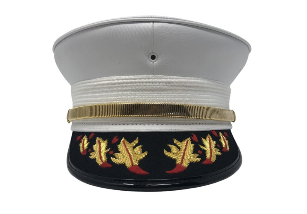 03-WGF - White Bell Cap with Flames.