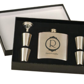 Chrome Flask Set.