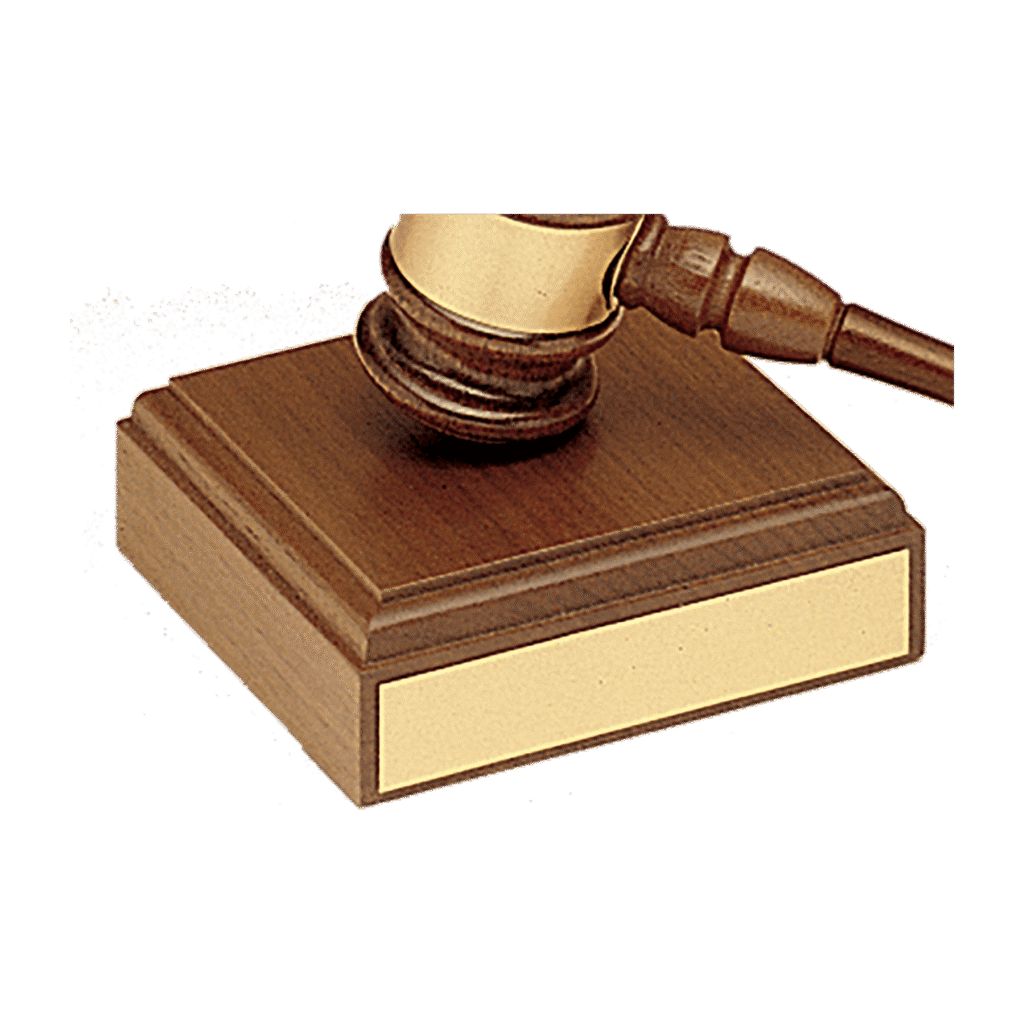 American Walnut Gavel Sounding Block (Block Only).