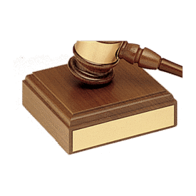 American Walnut Gavel Sounding Block (Block Only).