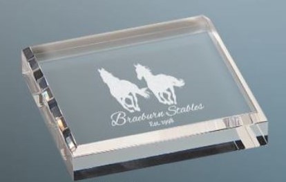 Clear Acrylic Paperweight.