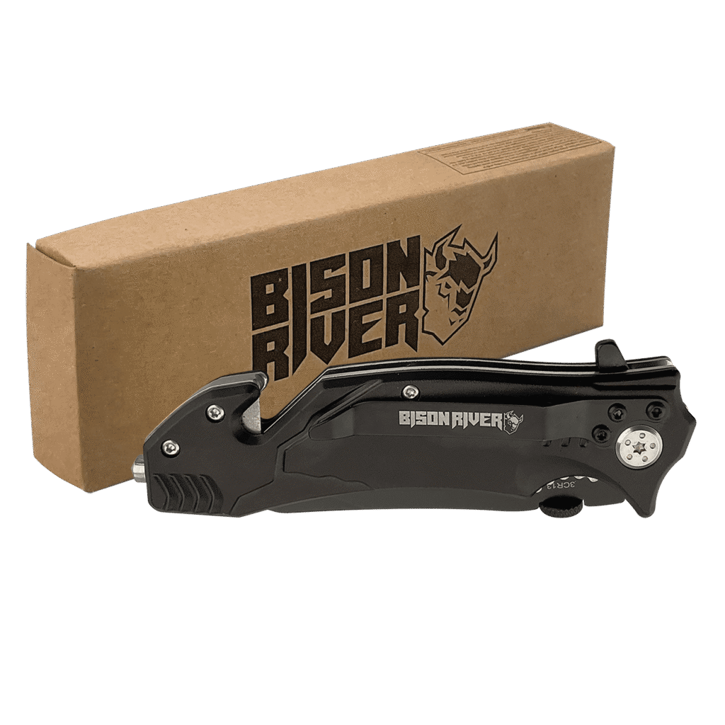 Anodized Aluminum Rescue Knife.