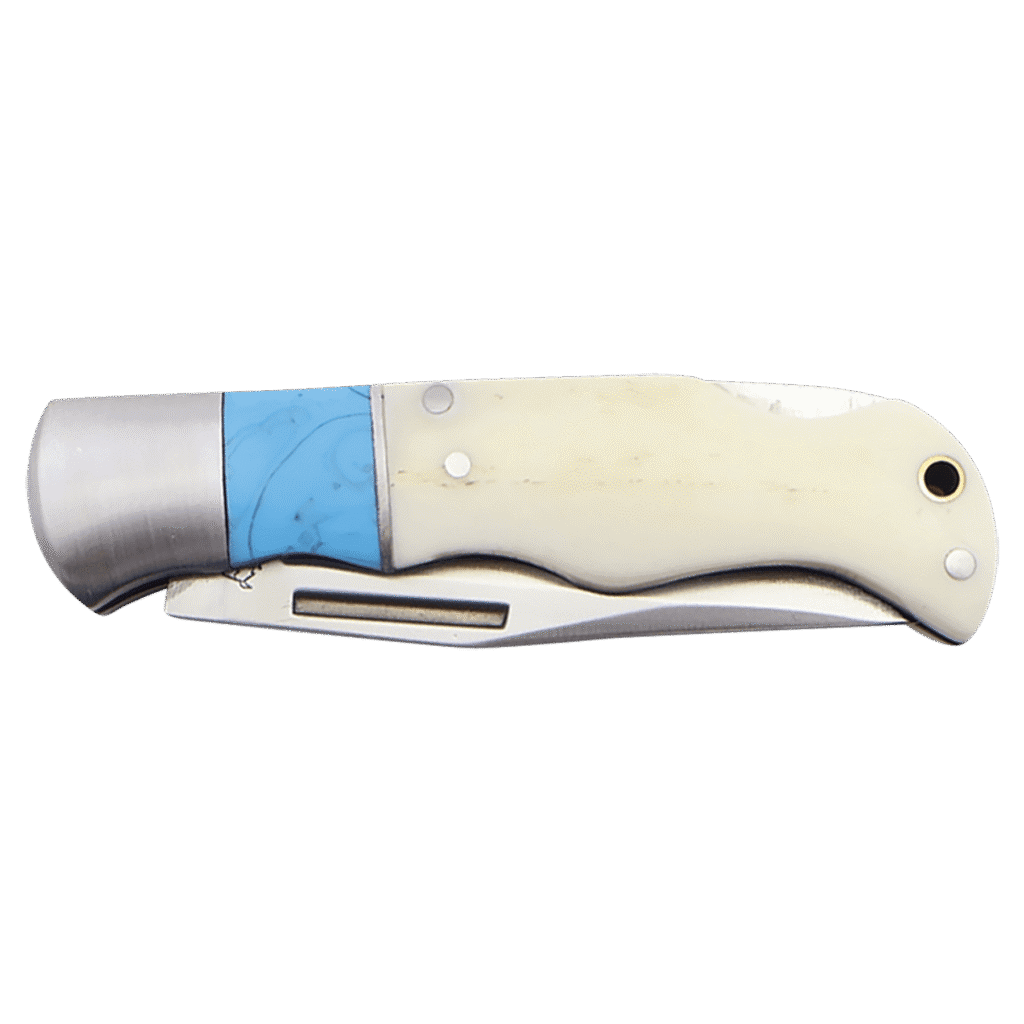 Blue/Bone Folding Knife.