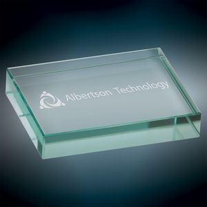 Jade Glass Paperweight.