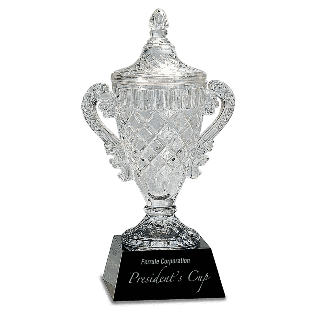 Crystal Cup on Black Pedestal Base.