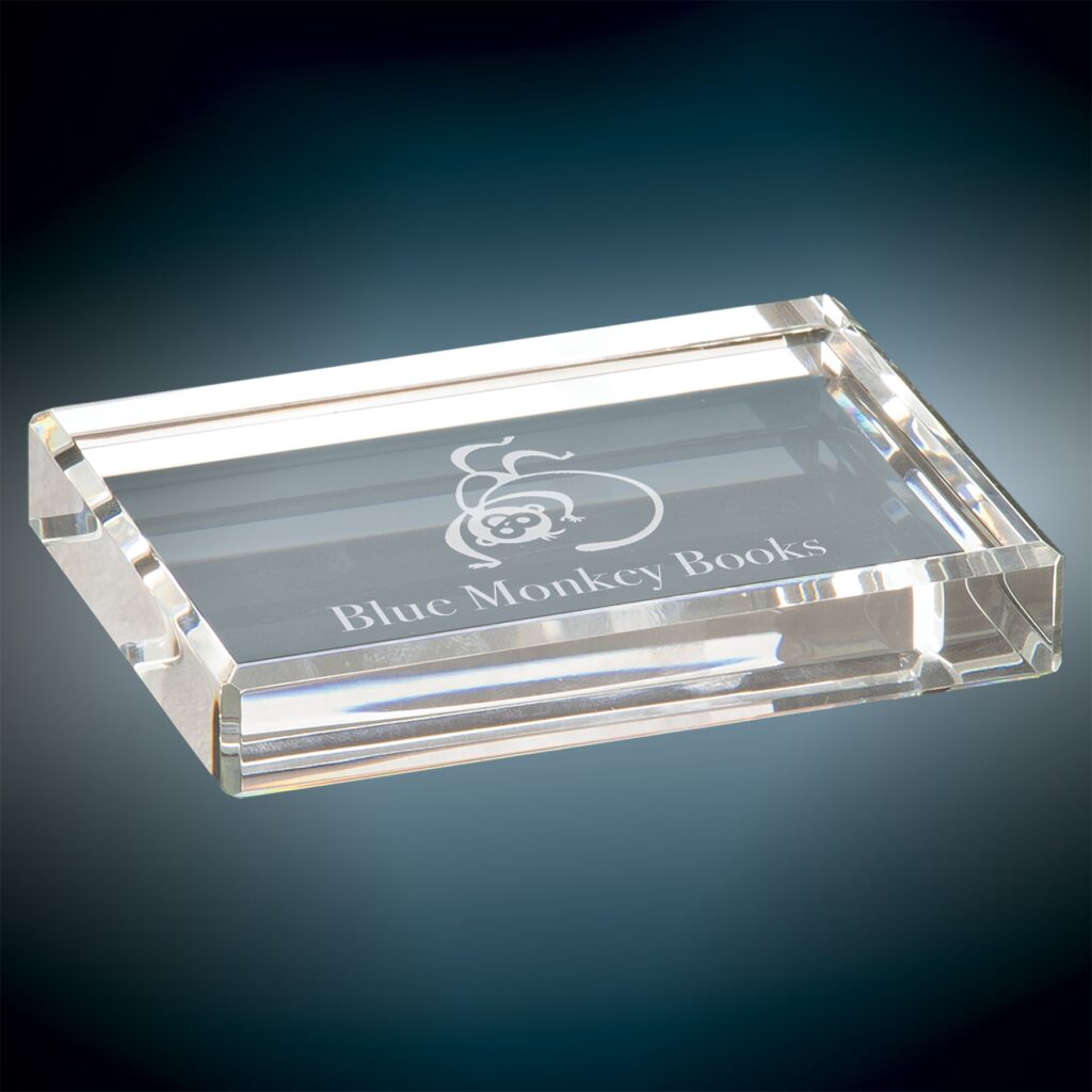 Crystal Rectangle Paperweight.