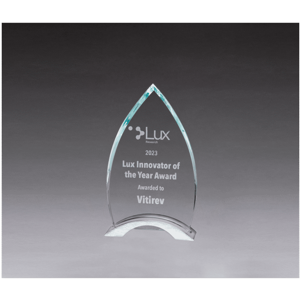 Flame Series Clear Glass Top with Brushed Silver Aluminum Base.