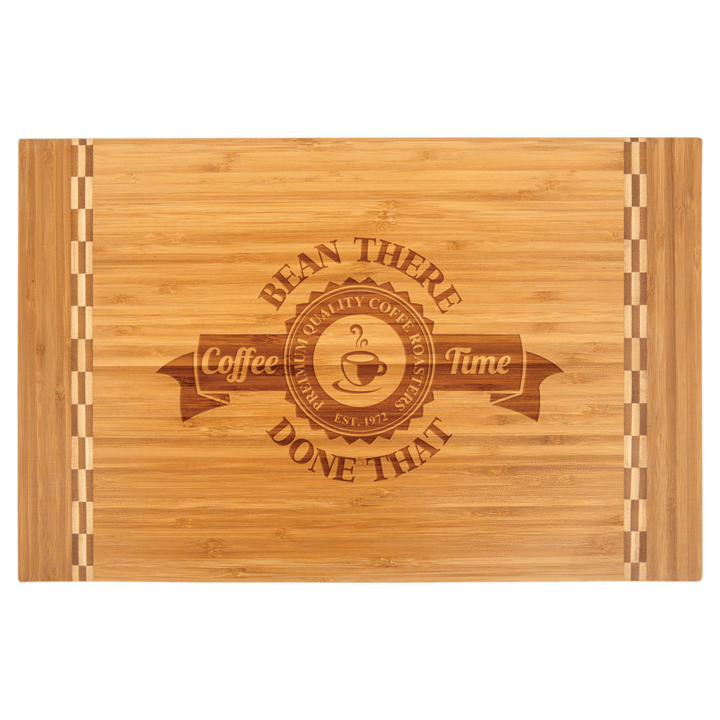 Bamboo Cutting Board with Butcher Block Ends.