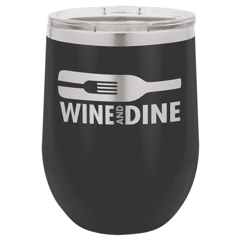 12oz. Stemless Wine Tumbler with Lid.