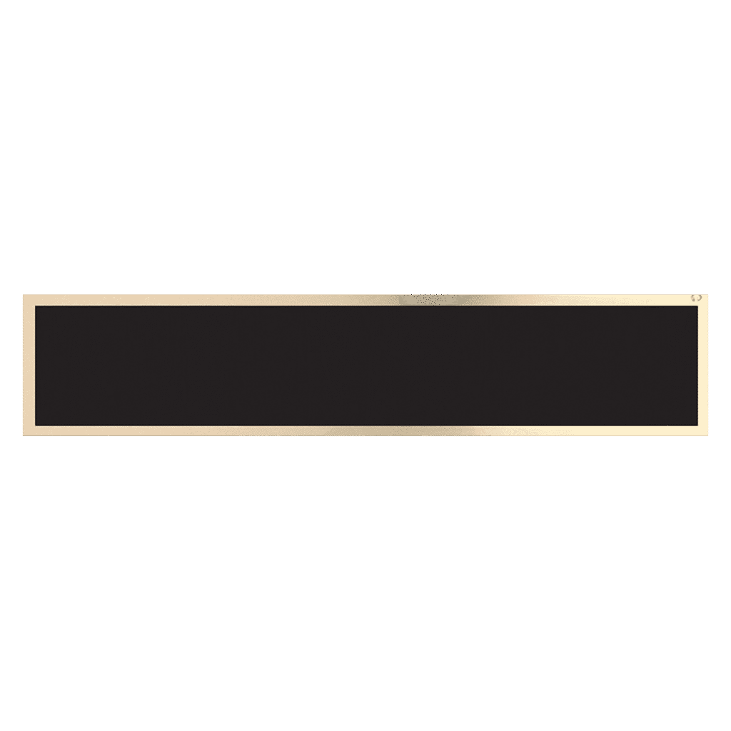 Black/Gold Brass Plate for 10 1/2" Desk Wedges