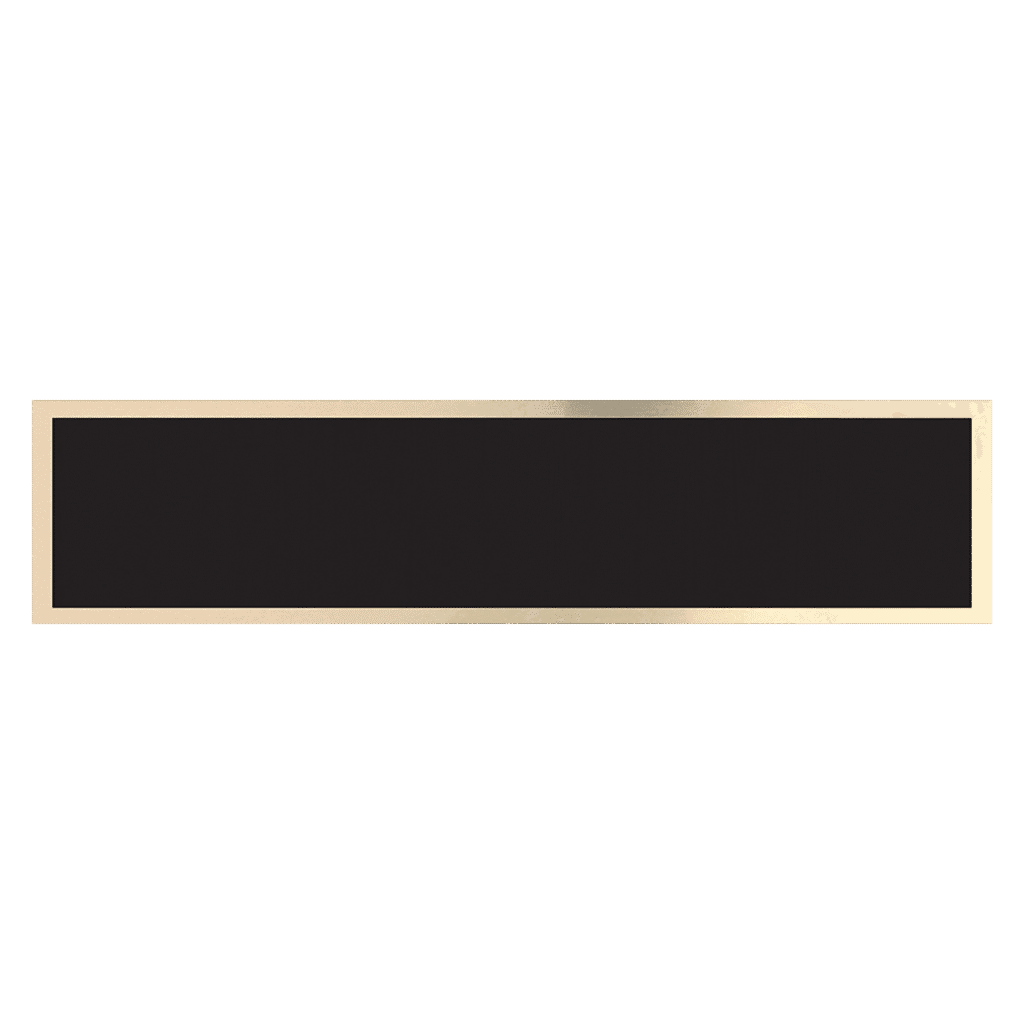 Black/Gold Brass Plate or 8 1/2" Desk Wedges.