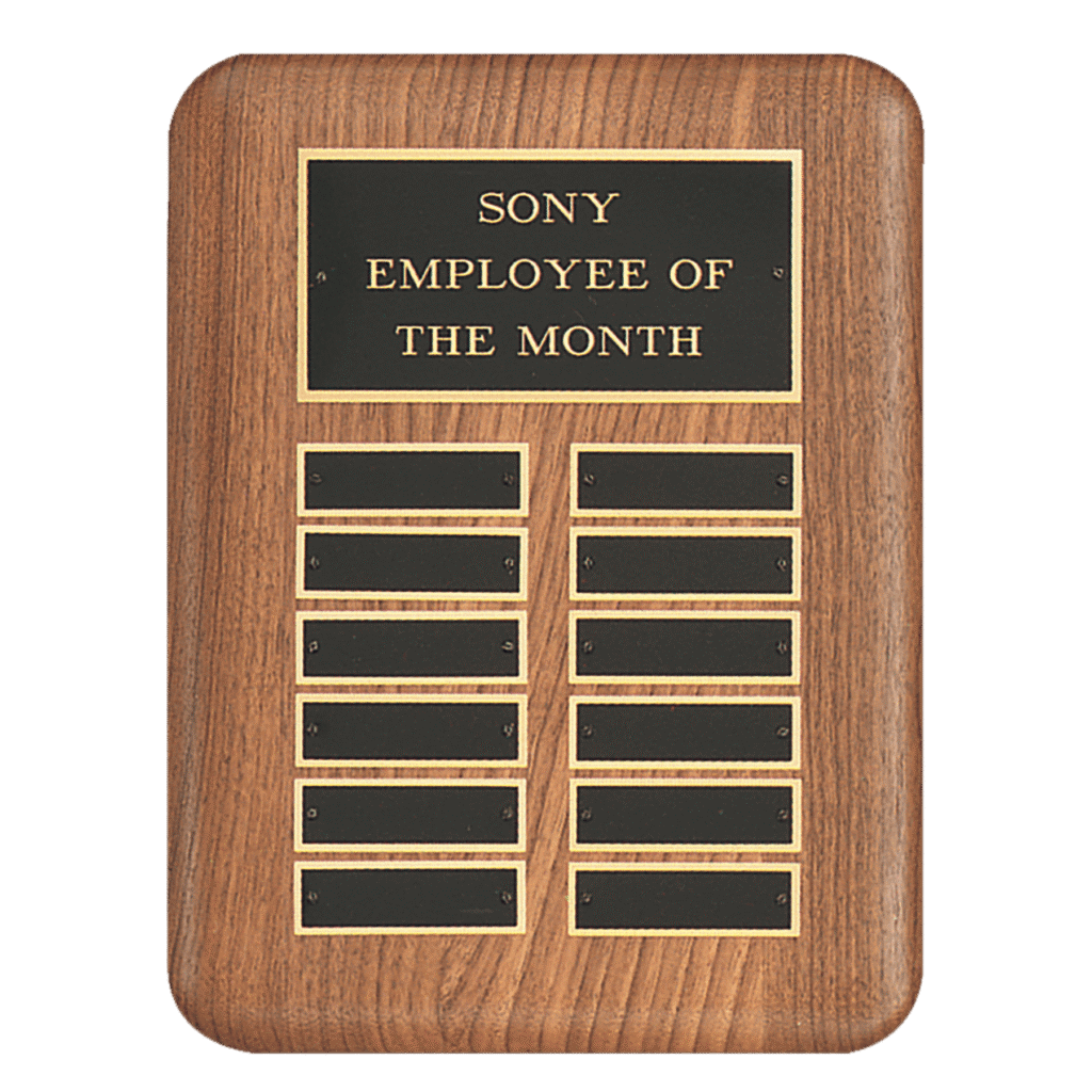 Walnut Perpetual Plaque.
