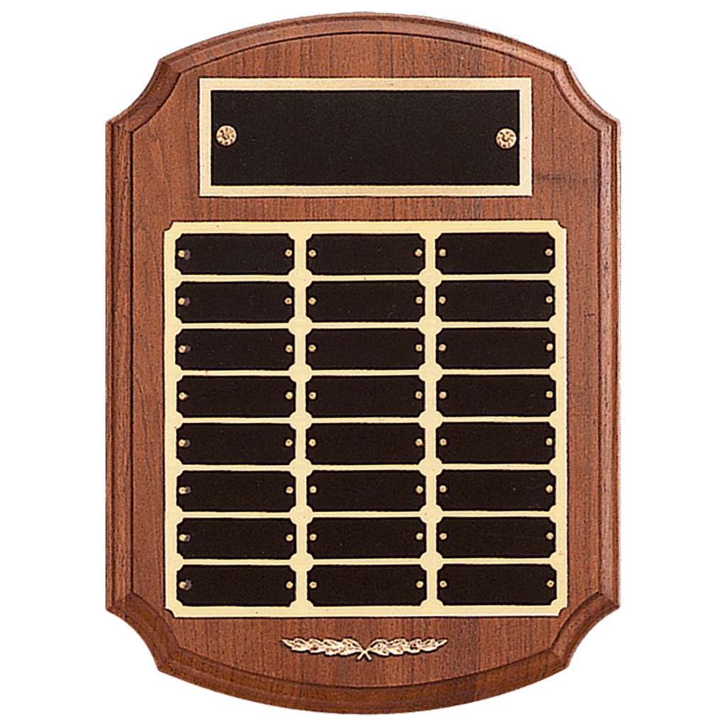 Walnut Perpetual with Black Brass Plates/Gold Trim.