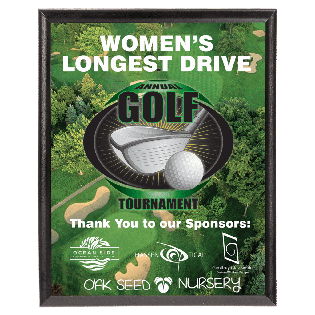 Full Color Plaque with Black Edge.