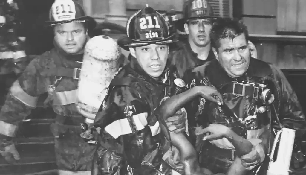 Our founder, Frank Coppola, performing a rescue as a New York City Fireman
